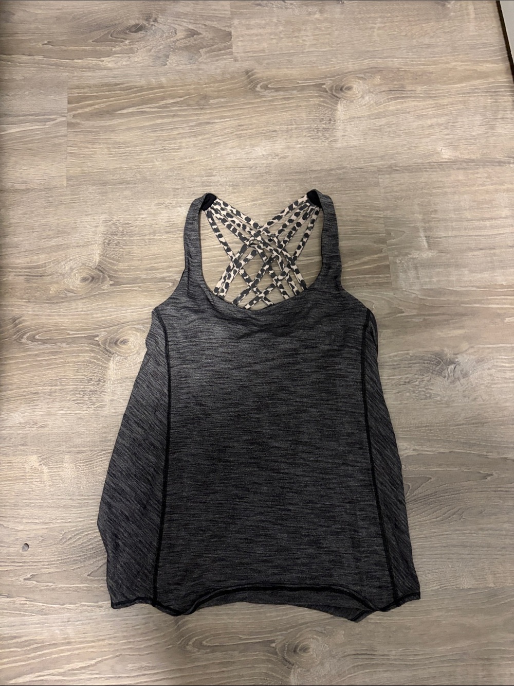 lululemon athletica Dark Gray Strappy Crisscross Tank